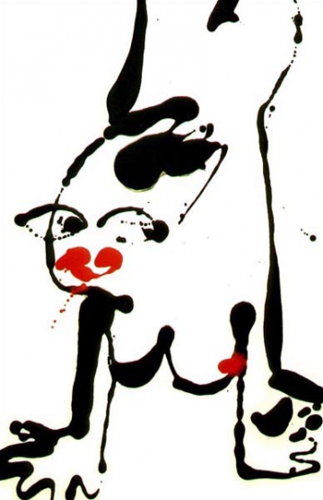 Dripping Figura12 - 100x70cm - Óleo Papel Satinado 1.100 G - 2002